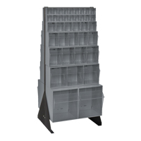 Tip-Out Bins Stand, 23-5/8" W x 16" D x 52" H, 76 Drawers Les Distributions ICE