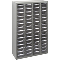 KPC-700 Parts Cabinet, Galvanized Steel, 60 Drawers, 23-1/10" x 8-7/10" x 36-9/10", Grey Les Distributions ICE