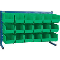 Rayonnage &agrave; persienne avec bacs, 18 bacs, 36" la x 8-1/4" p x 22" h Les Distributions ICE