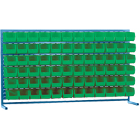 Rayonnage &agrave; persienne avec bacs, 72 bacs, 72" la x 15" p x 40" h Les Distributions ICE