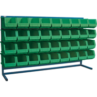Rayonnage &agrave; persienne avec bacs, 36 bacs, 72" la x 15" p x 40" h Les Distributions ICE