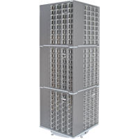 Armoire industrielle robuste avec carrousel &agrave; tiroirs, Acier, 384 tiroirs, 27" la x 27" p x 80" h, Gris Les Distributions ICE