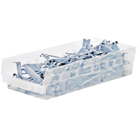 Bacs de rangement pour tablettes, 6-5/8" la x 4" H x 23-5/8" p, Transparent, Capacit&eacute; 50 lb Les Distributions ICE