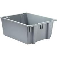 Caisse-palette empilable et emboîtable, 10" x 19,5" x 23,5", Gris Les Distributions ICE