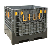 Collapsible Bulk Container, 47.2" L x 39.4" W x 39.4" H, Grey Les Distributions ICE