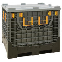 Collapsible Bulk Container, 47.2" L x 39.4" W x 39.4" H, Grey Les Distributions ICE