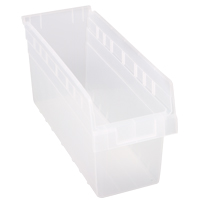 Bacs pour &eacute;tag&egrave;re Store-Max, 6-5/8" la x 8" H x 17-7/8" p, Transparent, Capacit&eacute; 56 lb Les Distributions ICE