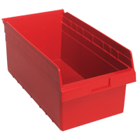 Bacs pour &eacute;tag&egrave;re Store-Max, 11-1/8" la x 8" H x 17-7/8" p, Rouge, Capacit&eacute; 56 lb Les Distributions ICE