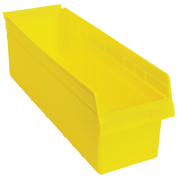 Store-Max Shelf Bins, 8-3/8" W x 8" H x 23-5/8" D, Yellow, 68 lbs. Capacity Les Distributions ICE