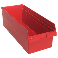 Bacs pour &eacute;tag&egrave;re Store-Max, 11-1/8" la x 8" H x 23-5/8" p, Rouge, Capacit&eacute; 68 lb Les Distributions ICE