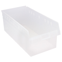 Bacs pour &eacute;tag&egrave;re Store-Max, 11-1/8" la x 8" H x 23-5/8" p, Transparent, Capacit&eacute; 68 lb Les Distributions ICE