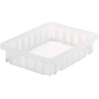 Divider Box&reg; Container, Plastic, 10.875" W x 8.25" D x 2.5" H, Clear Les Distributions ICE