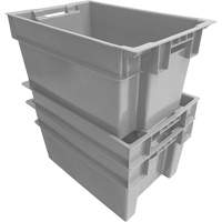 Contenant Stack & Nest, 16" la, 12" h x 24" p, Gris Les Distributions ICE