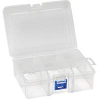 Boîte &agrave; compartiments en plastique, 4,75" la x 6,75" p x 2,25" h, 6 compartiments Les Distributions ICE