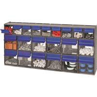 Tilt Bins Unit, 23-5/8" W x 3-5/8" D x 11-1/6" H, 21 Drawers Les Distributions ICE
