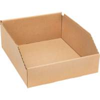 Deep Corrugated Parts Bins, 11-3/4" W x 11-1/4" D x 4-1/2" H, Beige Les Distributions ICE