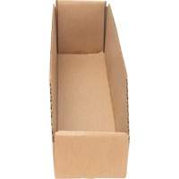 Deep Corrugated Parts Bins, 3-3/4" W x 17-1/4" D x 4-1/2" H, Beige Les Distributions ICE