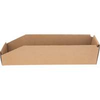 Deep Corrugated Parts Bins, 3-3/4" W x 17-1/4" D x 4-1/2" H, Beige Les Distributions ICE