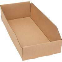 Deep Corrugated Parts Bins, 7-3/4" W x 17-1/4" D x 4-1/2" H, Beige Les Distributions ICE