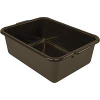 All-Purpose Flat-Bottom Storage Tub, 7" H x 15" D x 21" L, Plastic, Brown Les Distributions ICE