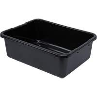All-Purpose Ribbed-Bottom Storage Tub, 7" H x 15" D x 21" L, Plastic, Black Les Distributions ICE