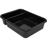 All-Purpose Compartmentalized Storage Tub, 7" H x 15" D x 20" L, Plastic, Black Les Distributions ICE