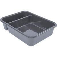 All-Purpose Compartmentalized Storage Tub, 5" H x 15" D x 20" L, Plastic, Grey Les Distributions ICE