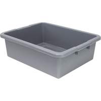 All-Purpose Ribbed-Bottom Storage Tub, 7" H x 17" D x 22" L, Plastic, Grey Les Distributions ICE