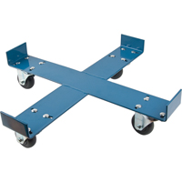 Chariot pour baril, Acier, Capacit&eacute;e 750 lb, Diam&egrave;tre 24", Roue en Polyol&eacute;fine Les Distributions ICE