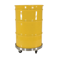 Chariots pour barils, Acier inoxydable, Capacit&eacute;e 800 lb, Diam&egrave;tre 23-1/4", Roue en Caoutchouc Les Distributions ICE