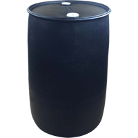Barils en poly&eacute;thyl&egrave;ne, 55 gal. US (45 gal. imp.), Dessus ferm&eacute;, Noir Les Distributions ICE