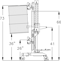 Ergonomic Drum Handler High Reach - DM-1100-HR, 30 - 85 US Gal. (25 - 70 Imperial Gal.) Les Distributions ICE