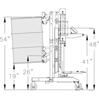 Ergonomic Drum Handler Scale Model - DM-1100-S, 30 - 85 US Gal. (25 - 70 Imperial Gal.) Les Distributions ICE