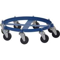 Octagon Drum Dolly, Steel, 2000 lbs. Capacity, 27-1/16" Diameter, Cast Iron Casters Les Distributions ICE