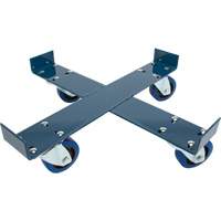 Drum Dolly, Steel, 1400 lbs. Capacity, 24" Diameter, Blue Elastic Casters Les Distributions ICE