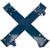 Drum Dolly, Steel, 1400 lbs. Capacity, 24" Diameter, Blue Elastic Casters Les Distributions ICE
