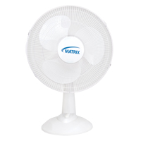 Oscillating Desk Fan with Push Buttons, 16" Diameter, 3 Speeds Les Distributions ICE