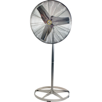 Stainless Steel Food Service Washdown Air Circulating Fans, Industrial, 1 Speed, 20" Diameter Les Distributions ICE