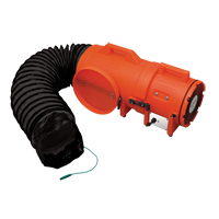 ALLEGRO INDUSTRIES 8" Plastic COM-PAX-IAL Blowers, 1/3 HP, 900 CFM, Explosion Proof Les Distributions ICE