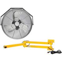 Industrial Workstation Fan Kit with Double Locking Arm, Industrial, 3 Speed, 18" Diameter Les Distributions ICE