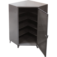 Corner Cabinets, Steel, 4 Shelves, 72" H x 48" W x 24" D, Grey Les Distributions ICE