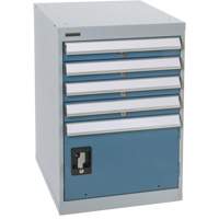 Pedestal Workbench with One Door & Four Drawers, 4 Drawers, 18" W x 21" D x 28" H Les Distributions ICE