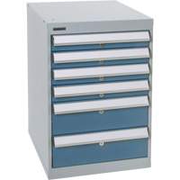 Six-Drawer Pedestal Workbench, 18" W x 21" D x 28" H Les Distributions ICE