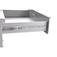 Cabinet Style Shop Desk, 34-1/2" W x 30" D x 53" H, Grey Les Distributions ICE