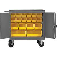 Mobile Workbench Cabinet with Bins, Steel Surface Les Distributions ICE