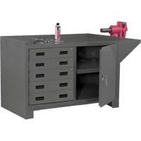 Post de travail fixe, Acier Surface, 60-1/8" la x 24-1/4" p x 36-1/4" h Les Distributions ICE
