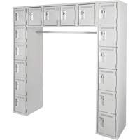 Arche de casiers &eacute;conomiques assembl&eacute;s Clean Line, 16 niveaux, Bloc de 3, 18" x 72" x 12", Acier Les Distributions ICE