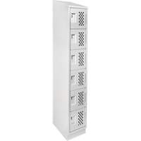 Petit casier perfor&eacute; Clean-Line, 6 niveaux, 12" x 72" x 12", Acier Les Distributions ICE