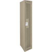 Clean Line Lockers, 12" x 15" x 72", Steel, Beige, Rivet (Assembled), Perforated Les Distributions ICE