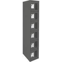 Assembled Lockerettes Clean Line Perforated Economy Lockers, 6 -tier, 18" x 72" x 12", Steel Les Distributions ICE